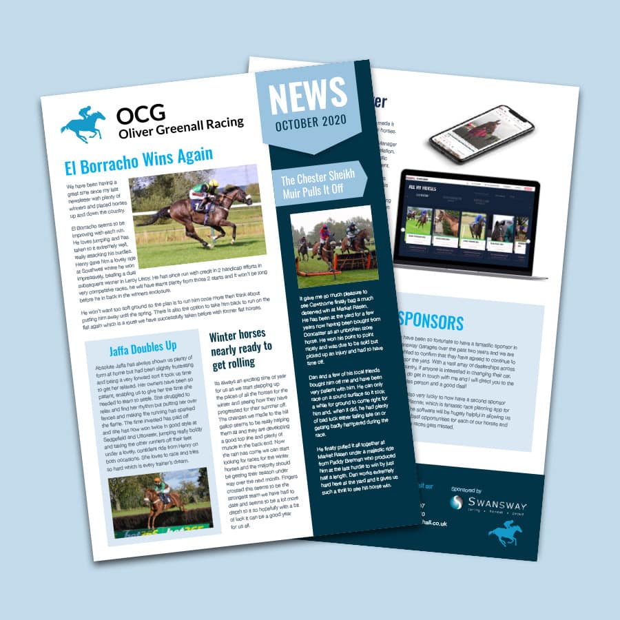 Oliver Greenall October newsletter